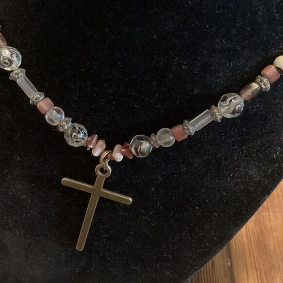 Handcrafted Bump’s Creations Brass Cross Choker - Picture 2 of 8